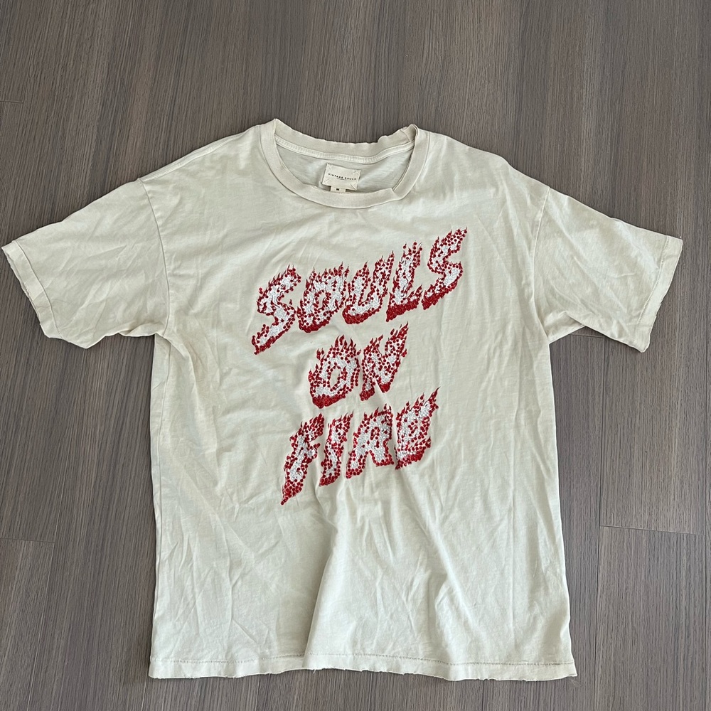 Free people rhinestone shirt in size medium